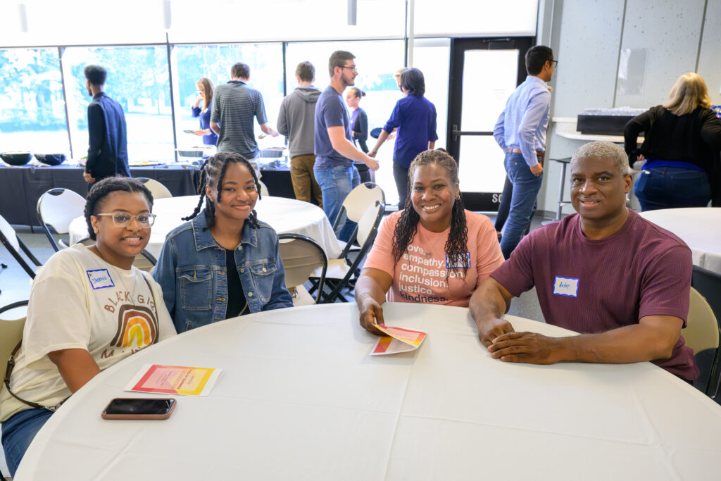 SummerWorks participants gather at an end-of-summer celebration on Aug. 17, 2023, at Washtenaw Community College.
