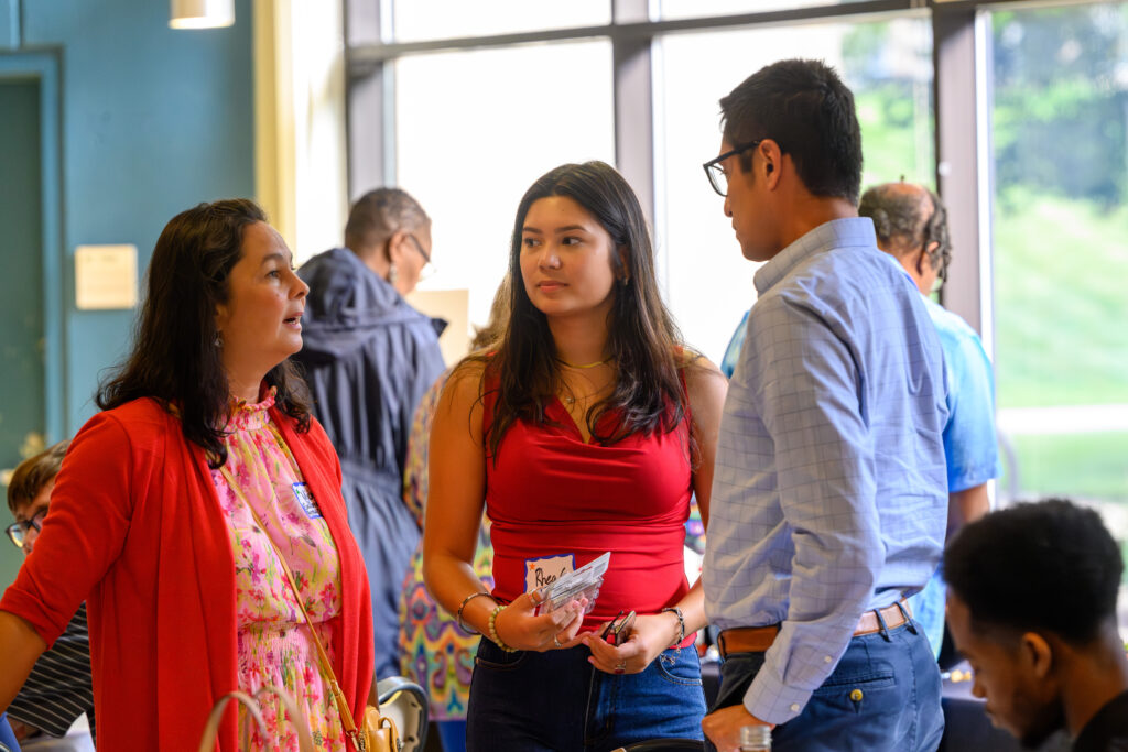 SummerWorks participants gather at an end-of-summer celebration on Aug. 17, 2023, at Washtenaw Community College.